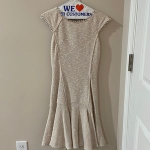 Rebecca Taylor cream tweed dress